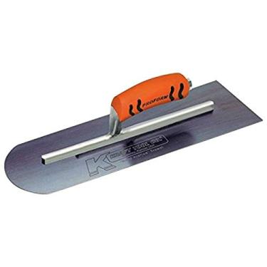 Imagem de Kraft Tool CF285BPF Espátula de cimento traseira quadrada de aço azul com alça ProForm 40 x 10 cm