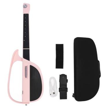 Imagem de Guitarra Sem Cordas, Guitarra Inteligente Sem Cordas Dobrável C1, Suporta Vários Estilos de Ritmo, Guitarra de Acompanhamento Automático Com Bolsa de Armazenamento (Rosa)