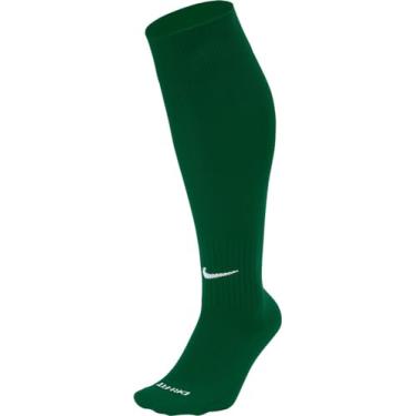 Imagem de Meia de futebol unissex Nike Classic II acolchoada sobre a panturrilha, Verde, youth large / 11-13