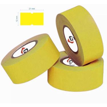 Imagem de Etiqueta p/Preço Mx 5500 21x12 C/1000 Amarela 10 rolos