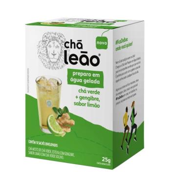 Imagem de Chá Leão Verde Gengibre e limão 10 unidades 25g