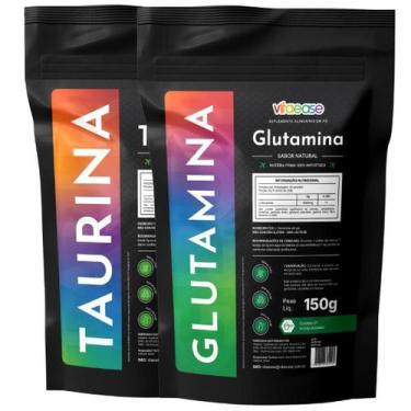 Imagem de vitaease - L-Taurina Em Pó 150g + Glutamina Em Pó 150g, Sem sabor