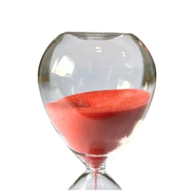 Imagem de Ampulheta de Vidro Temporizador De Areia 5 10 30 60 Minutos Conta Tempo (Rosa 10 Minutos)