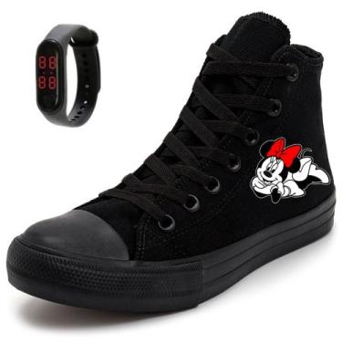 Imagem de Tênis Star Minnie Masculino E Feminino Relógio Moda Casual - Milene St