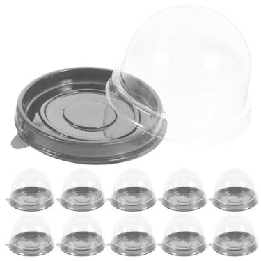 Imagem de ABOOFAN 50 Unidades De Cúpulas Charcutaria Com Tampas, Mini Recipientes Para Cupcakes, Caixas Bolo Plástico Transparente Biscoitos E Sobremesas