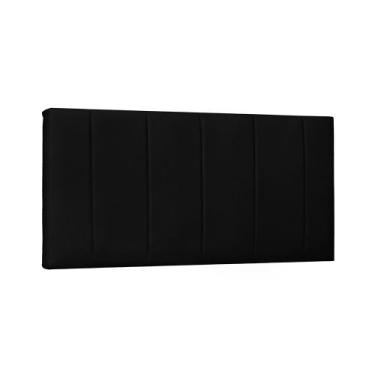 Imagem de Painel de Cama 90cm Cristal Suede Preto - Lucadi Home