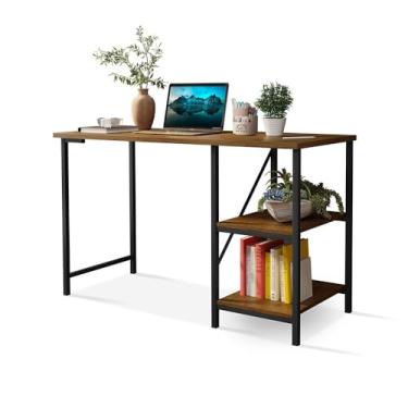 Imagem de Escrivaninha Mesa Office Estudo Estilo Industrial 110cm (Preto/preto)