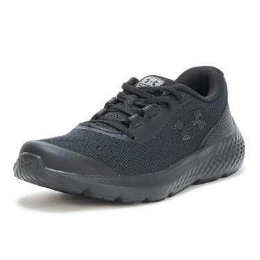 Imagem de Under Armour Tênis de corrida pré-escolar Rogue 4 para meninos, (002) Preto/Preto/Preto, 12 Little Kid