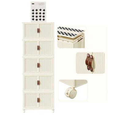 Imagem de Armario Organizador Dobravel 5 Andares Empilhavel Organizaçao Roupa Objetos Decoraçao