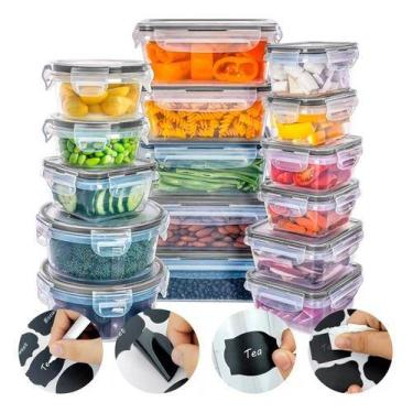 Imagem de Conjunto de 16 Potes Herméticos Decoteam Com Tampa e Trava - Croix