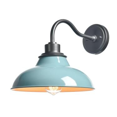 Imagem de HYDELITE Arandelas Azuis Iluminação De Parede Arandela Moderna Luz Para Quarto Sala Estar Cozinha Corredor Interior Gooseneck Náutico Verde Mar