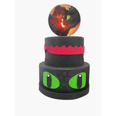 Imagem de Bolo Fake Como Treinar seu Dragão - Catavento Festa Dos Sonhos