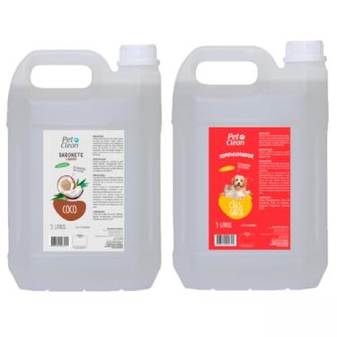 Imagem de Kit Pre Banho Limpeza Profunda Shampoo Banho e Tosa 5 Litros Hidratante Condicionador Escolha (Pré Coco/Condicionador)