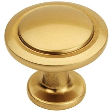Imagem de Pacote com 10 - Puxador redondo para armário de champanhe dourado Cosmas® 5560GC - 3,5 cm de diâmetro