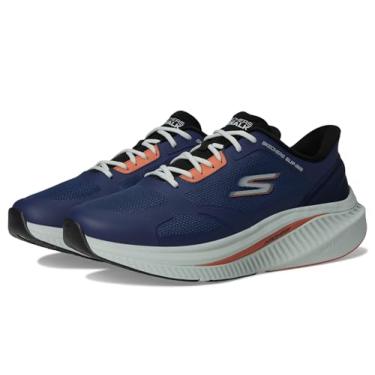 Imagem de SKECHERS Tênis masculino Hands Free Slip-ins Go Walk Max Amortecimento Arco Fit, Azul-marinho/laranja, 10.5 X-Wide