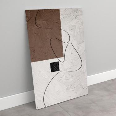 Imagem de Quadro Decorativo formas suaves abstratas - MeMoldura, Chassi Borda In