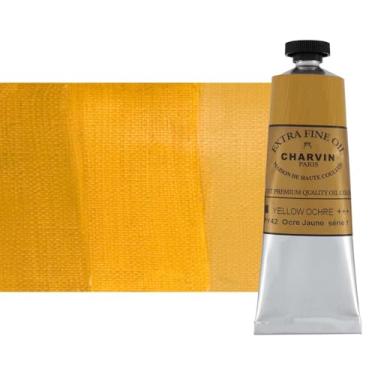 Imagem de Charvin Tinta a óleo extrafina - Tinta a óleo francesa profissional de luxo, exibindo os pigmentos da natureza, consistência cremosa com vivacidade - tubo único de 60 ml - ocre amarelo