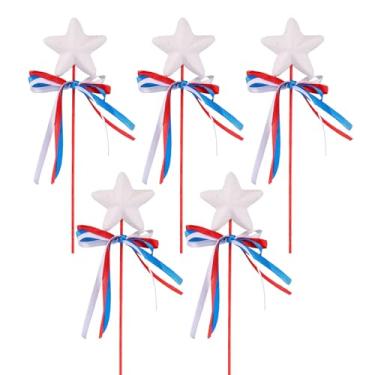Imagem de Varinha para Meninas,Varinha Estrela Para Fantasias - com Glitter 5 Peças Brinquedo Fantasia para Menina e Natal e Aniversário e Teatro e Festa e Halloween e Cosplay e Espectáculos de Feriados