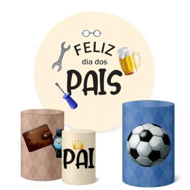 Imagem de Trio Capas Cilindro + Painel Redondo Sublimado Dia dos Pais (K1PAI0039)