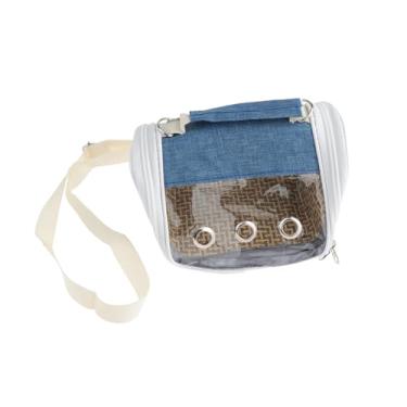 Imagem de WeiLaiKeQi Transportadora de pássaros, gaiola de viagem para pássaros, bolsa de transporte leve para animais pequenos, para, conure, tentilhão, arara, Azul