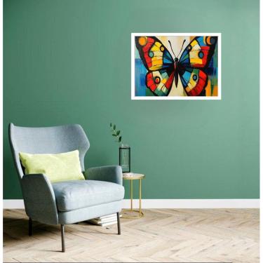 Imagem de Quadro Decorativo Borboleta Abstrata - 50X70Cm