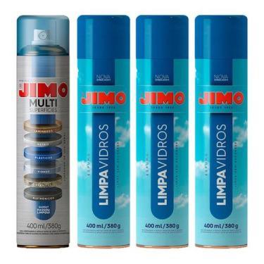 Imagem de Kit Jimo 3 Limpa Vidros Espelhos 1 Limpa Multi Superfícies