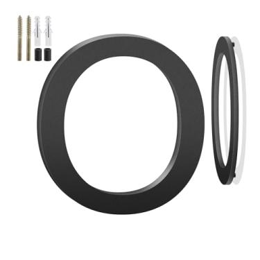 Imagem de Números de casa flutuantes de 10 cm e letras de metal para placas externas, números de casa para fora, letras de endereço de alumínio e números para porta, caixa de correio, jardim, perfeito para casa