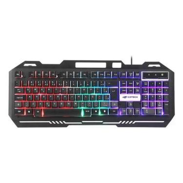 Imagem de Teclado Gamer Led RGB Usb 2.0 ABNT2 Preto KG-40 C3Tech