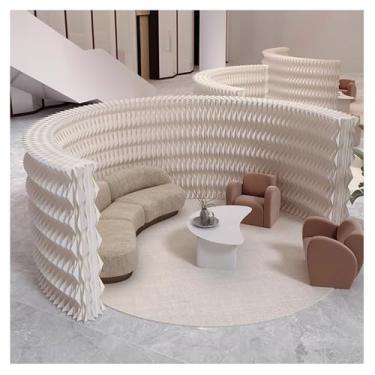 Imagem de Biombos e Divisórias Divisória De Ambiente De Papelão Dobrável, Divisória De Decoração De Tela De Privacidade Interna, Divisórias De Ambiente Criativas Modernas Para Salas De Estar, Quartos E Escritór