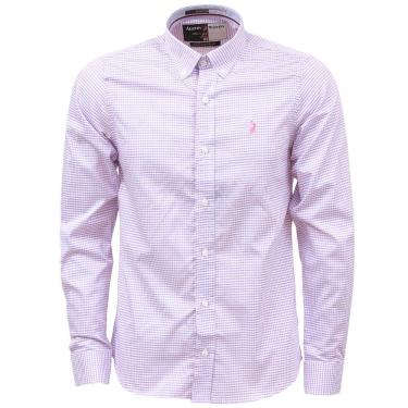 Imagem de Camisa Xadrez Masculina Manga Longa Lilás Austin Western 38366