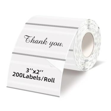 Imagem de Starboling Etiquetas térmicas transparentes de 7,6 cm x 5 cm, adesivo autoadesivo retangular para impressora térmica, para preço, código de barras, correspondência, nome