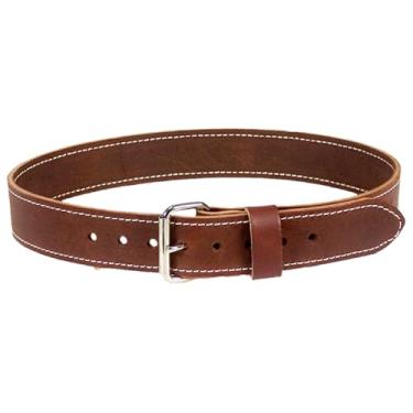 Imagem de Occidental Leather Cinto de trabalho de couro de 5 cm - pequeno, vermelho oxi- couro de freio, fivela de rolo de aço resistente, costura na borda - Feito nos EUA