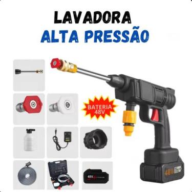 Imagem de Pistola Lavadora de Alta Pressão  Recarregável e Portátil, Para Limpez