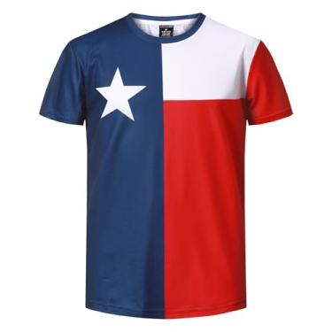 Imagem de COSLAND Camiseta infantil com estampa animal para meninos, pequena e grande, Cowboy-vermelho, P
