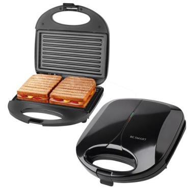 Imagem de Sanduicheira Grill Elétrica Be.Smart 750 Watts Chapa Dupla Bssa100 Cm1