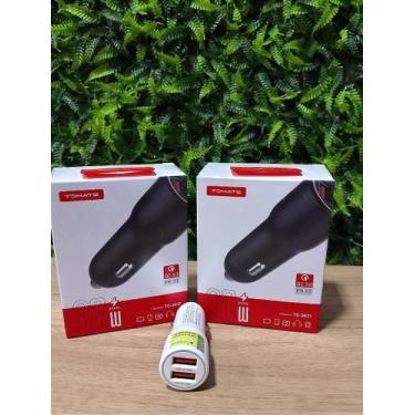 Imagem de Carregador veicular turbo 2 usb 36w tomate tc-3621