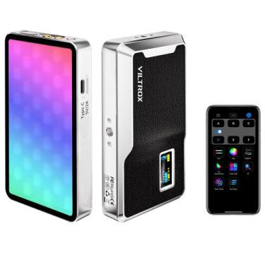 Imagem de Luz LED VILTROX Retro 08X 8W 6000mAh RGB para câmera de vídeo