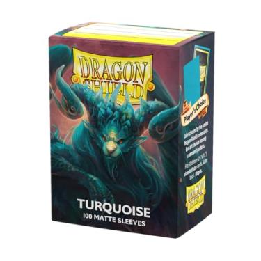 Imagem de Sleeve Dragon Shield Standard Padrão Matte Turquoise Azul Turquesa Magic RPG TCG Board Game