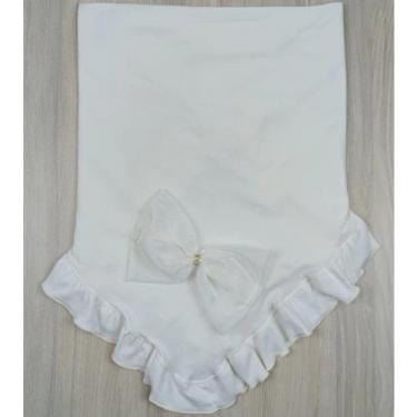 Imagem de Manta bebê malha algodão detalhes delicados aconchegante - Bia Melanci