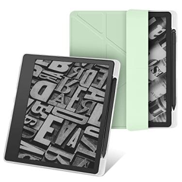 Imagem de Capa de suporte para Kindle Scribe - Capa de couro fólio premium com suporte para caneta, hibernar/despertar automático - compatível com Kindle Scribe de 10,2 polegadas (versão 2022/2024), verde