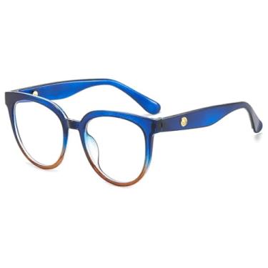 Imagem de Óculos de sol transparentes femininos e masculinos, óculos anti-luz azul tipo olho de gato com bloqueio de luz (4)