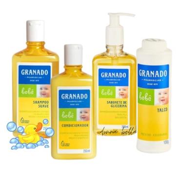 Imagem de Kit Granado Bebê Banho - Shampoo, condicionador, Sabonete Liquido, Talco