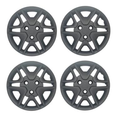 Imagem de Kit 4 Calota Aro 14 Compatível c/Roda Kwid Intense Life Outsider 2018 2019 - Preto fosco
