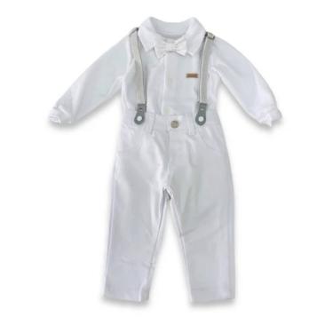 Imagem de Conjunto Batizado Bebê Menino Body Plush Calça Paraiso 14643