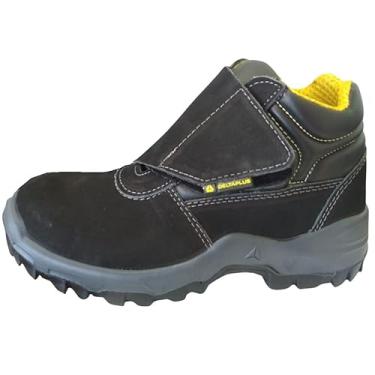 Imagem de Botina de Segurança Nobuck Vitória – Bico Plástico, Cadarço e Fecho ajustável (Preta, BR, Adulto, Numérico, 45)