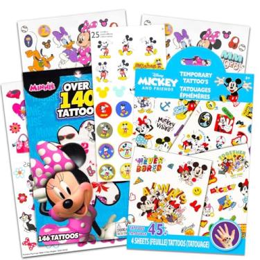 Imagem de Disney Pacote De Lembrancinhas Para Festa Com Tatuagens Temporárias Do Mickey Mouse E Da Minnie - 140 Adesivos Plus