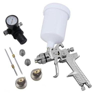 Imagem de Kit Pistola de Pintura HVLP 600ml com 3 Jogos de Reparo e Bicos 1.4, 1