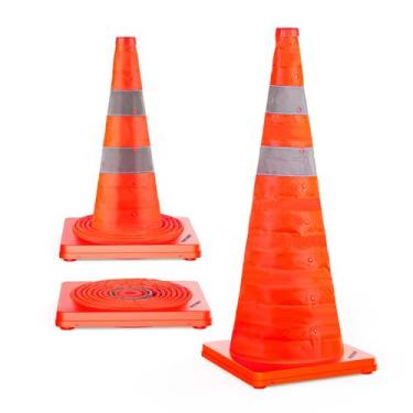 Imagem de Cones de segurança de trânsito BATTIFE 71 cm com gola reflexiva 1 cone