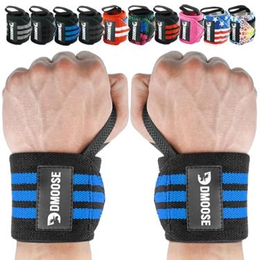 Imagem de Envoltórios de pulso DMoose para halterofilismo – 30,48 cm e 45,72 cm com suportes para pulso, levantamento de peso, crossfit, faixas de pulso para levantamento de peso para malhar com alças ajustáveis para homens e mulheres