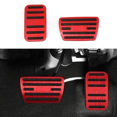 Imagem de Rifoda Para Honda Civic Accelerator Capa de pedal de freio a gás apto para 10ª geração Civic 2021 2020 2019 2018 2017 2016 almofada de pedal de substituição antiderrapante conjunto de pedais de